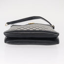 GUCCI GG Supreme Shoulder Bag PVC Leather Navy Gold Auth 98370-9