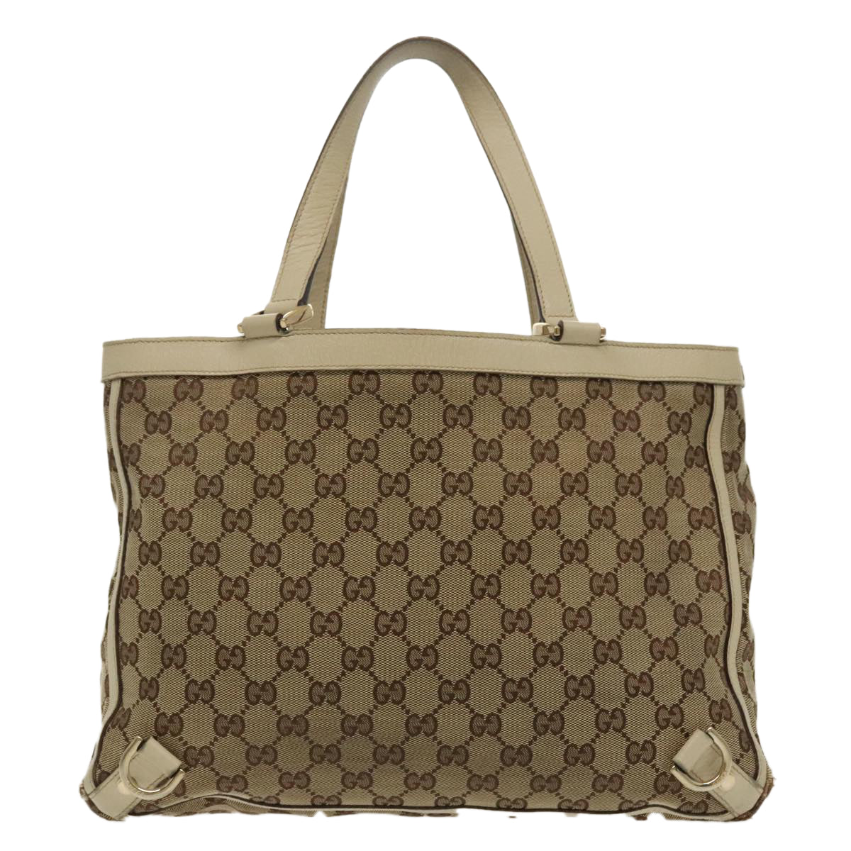 GUCCI GG Canvas Tote Bag Beige Gold 170004 Auth 98399 - 0