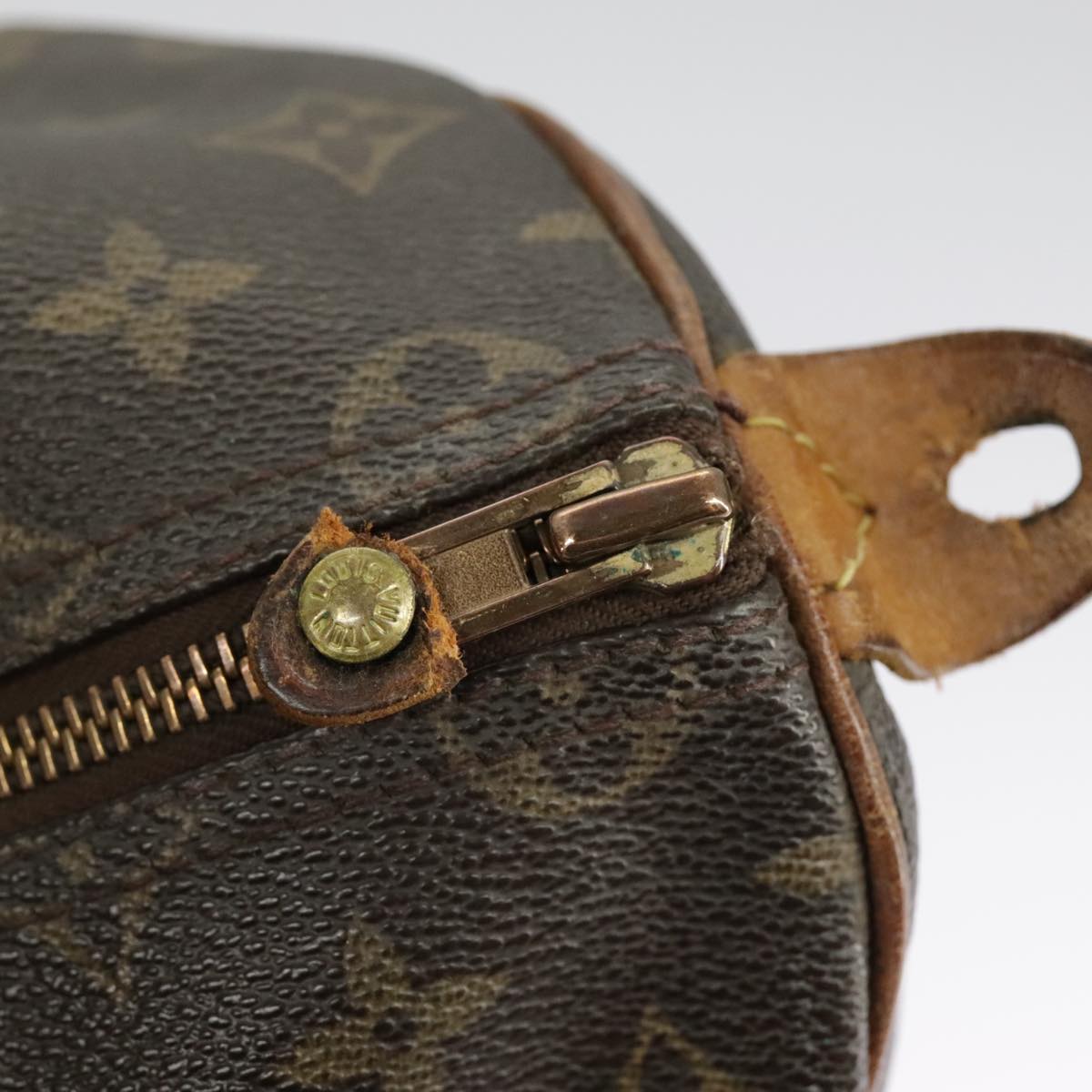 LOUIS VUITTON Monogram Speedy 35 Hand Bag M41524 LV Auth 98405