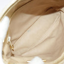 CHANEL Matelasse Chain Shoulder Bag Lamb Skin Beige Gold CC Auth 98416-22