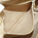 CHANEL Matelasse Chain Shoulder Bag Lamb Skin Beige Gold CC Auth 98416-27