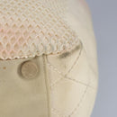 CHANEL Chain Tote Bag No5 Canvas White Silver CC Auth 98422-16