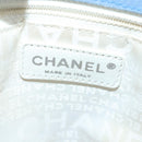 CHANEL Chain Tote Bag No5 Canvas White Silver CC Auth 98422-17