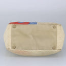 CHANEL Chain Tote Bag No5 Canvas White Silver CC Auth 98422-5