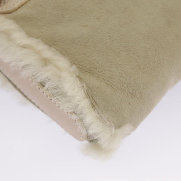 Salvatore Ferragamo Gancini Shoulder Bag Pink Gold Auth 98425