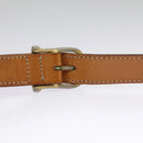CELINE Macadam Canvas Shoulder Bag PVC Leather Brown Gold Auth 98428-17