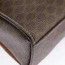 CELINE Macadam Canvas Shoulder Bag PVC Leather Brown Gold Auth 98428-21