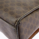 CELINE Macadam Canvas Shoulder Bag PVC Leather Brown Gold Auth 98428-22
