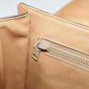 CELINE Macadam Canvas Shoulder Bag PVC Leather Brown Gold Auth 98428-29