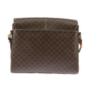 CELINE Macadam Canvas Shoulder Bag PVC Leather Brown Gold Auth 98428-2
