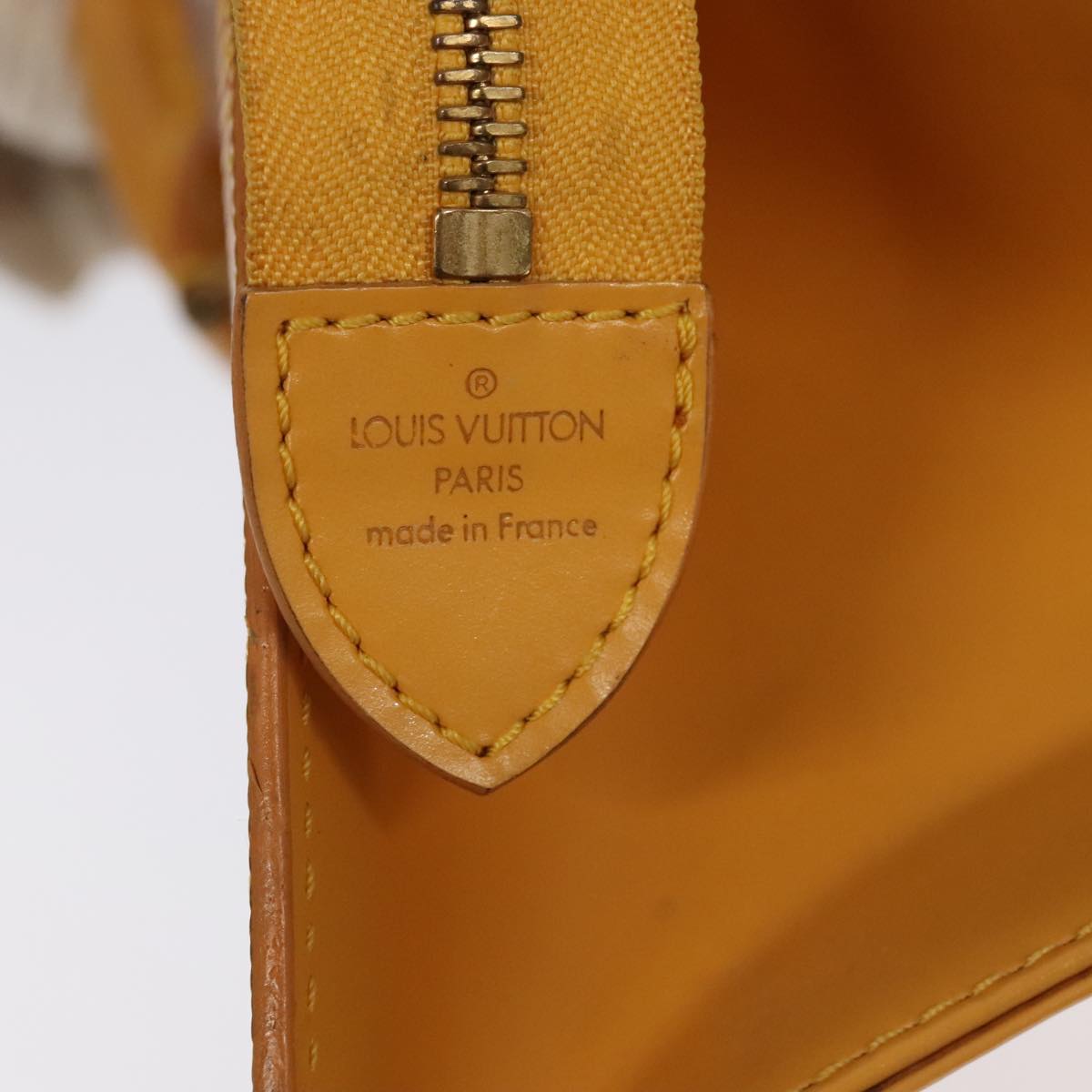 LOUIS VUITTON Epi Sac Triangle Hand Bag Yellow M52099 LV Auth 98456