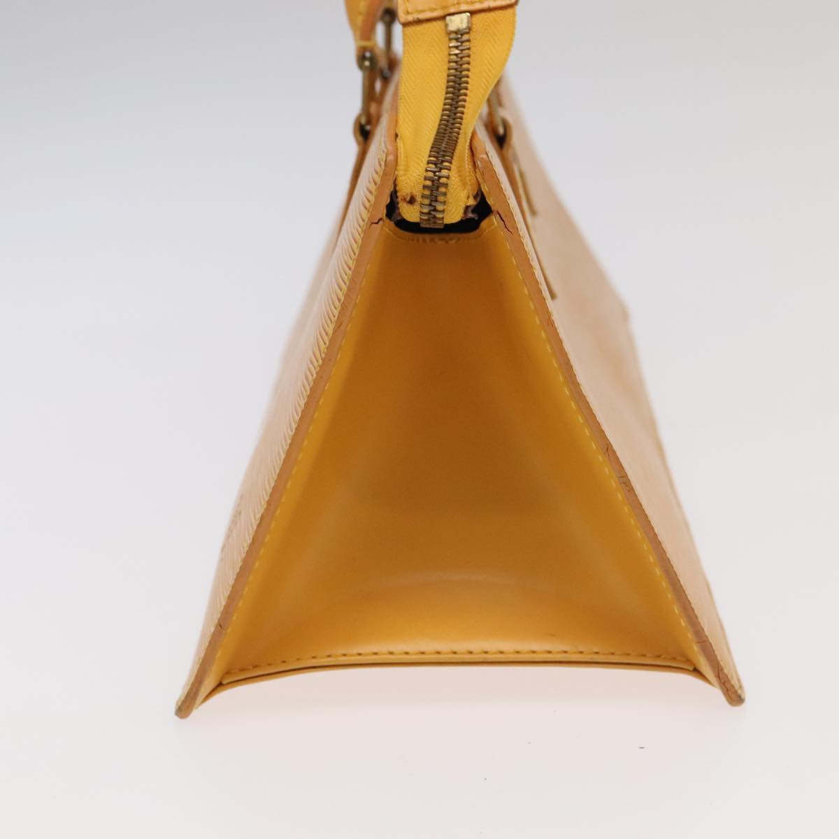 LOUIS VUITTON Epi Sac Triangle Hand Bag Yellow M52099 LV Auth 98456