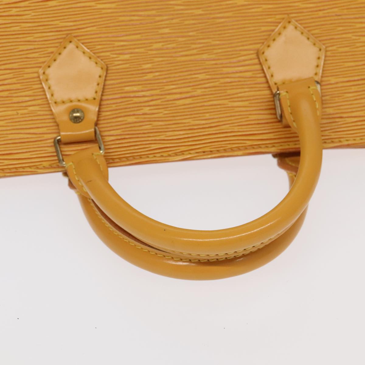 LOUIS VUITTON Epi Sac Triangle Hand Bag Yellow M52099 LV Auth 98456