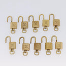 LOUIS VUITTON Padlock Metal 20 Set Gold Tone LV Auth 98462-13
