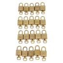 LOUIS VUITTON Padlock Metal 20 Set Gold Tone LV Auth 98462-3