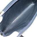 Christian Dior Trotter Canvas Shoulder Bag Navy Gold Auth 98475-12