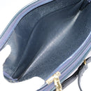 Christian Dior Trotter Canvas Shoulder Bag Navy Gold Auth 98475-24