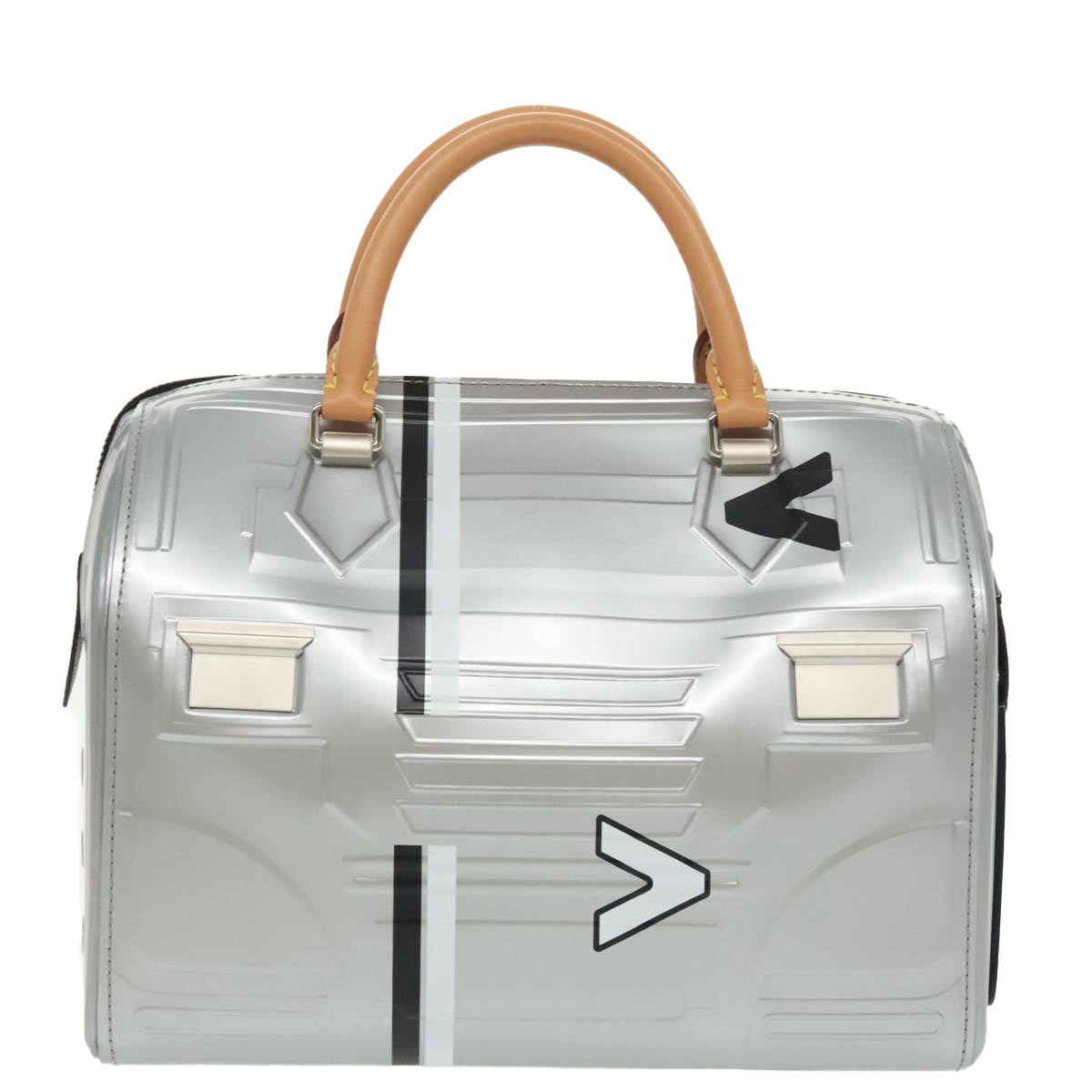 LOUIS VUITTON Epi Space Embossed Speedy 25 Hand Bag Silver M54941 Auth 98490SA - 0