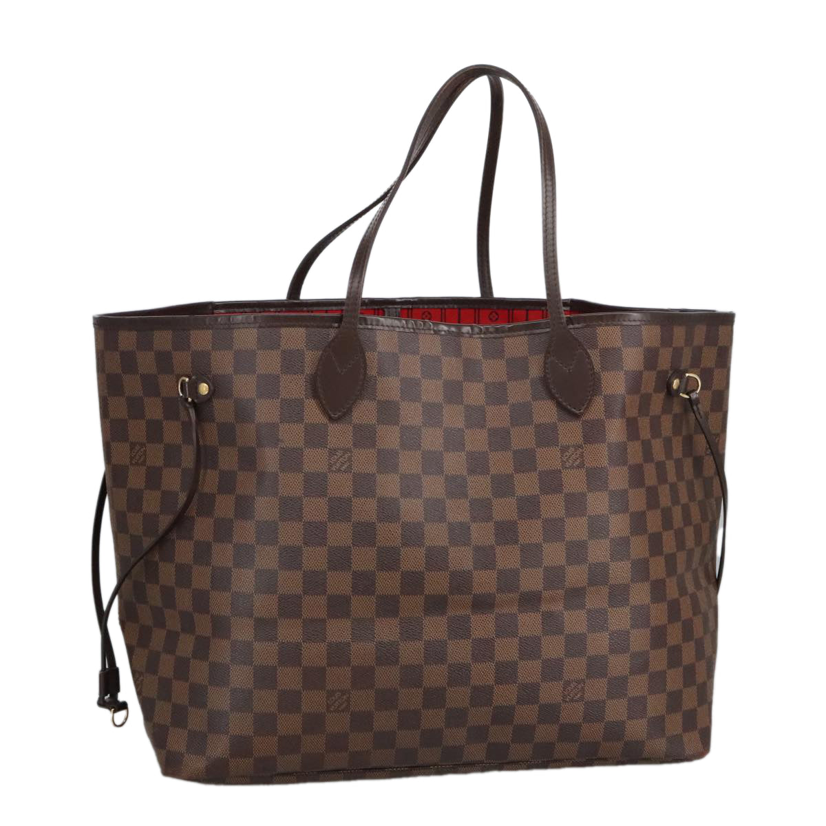 LOUIS VUITTON Damier Ebene Neverfull GM Tote Bag N51106 LV Auth 98493