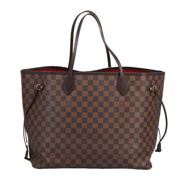 LOUIS VUITTON Damier Ebene Neverfull GM Tote Bag N51106 LV Auth 98493