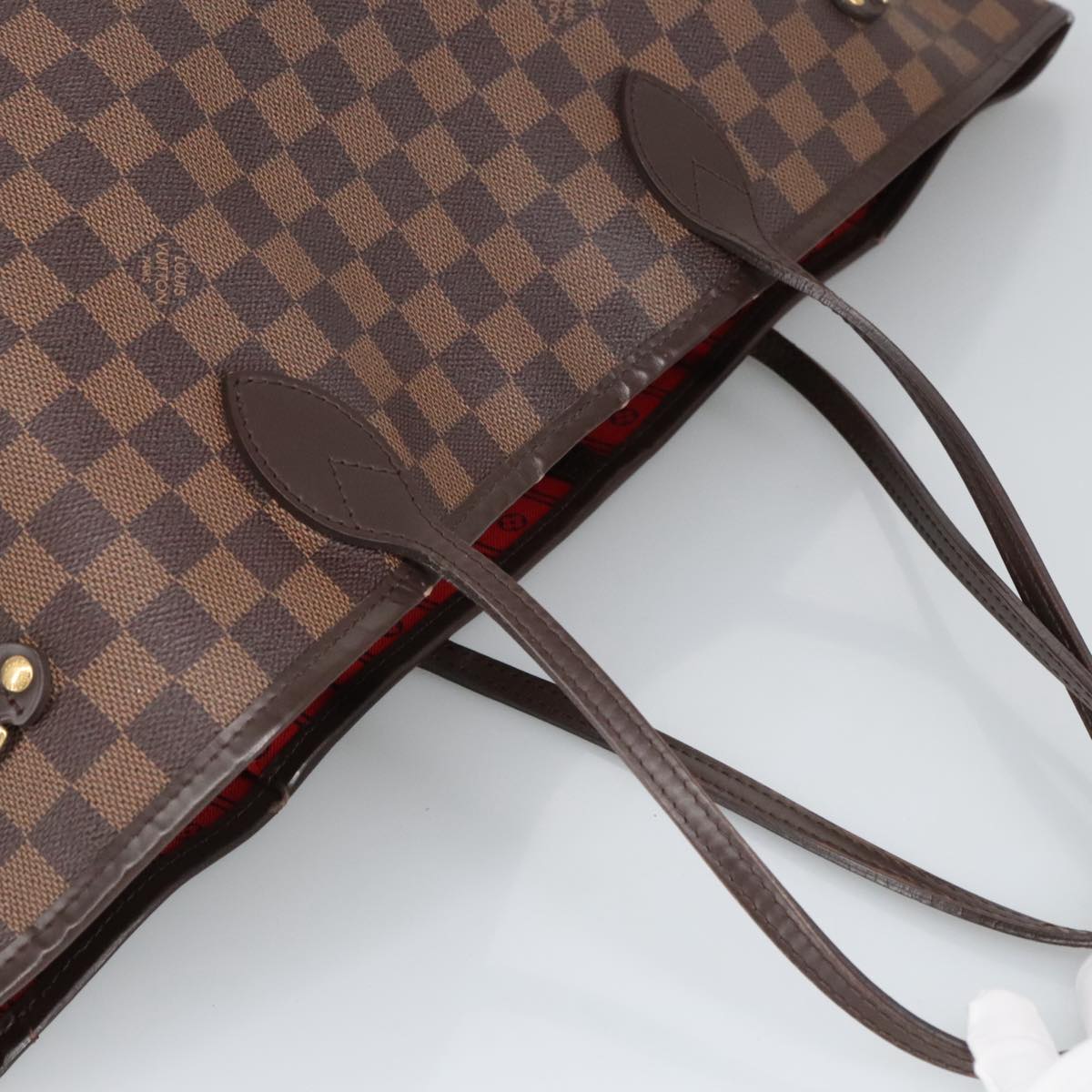 LOUIS VUITTON Damier Ebene Neverfull GM Tote Bag N51106 LV Auth 98493