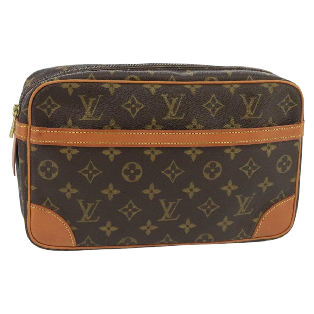 LOUIS VUITTON Monogram Compiegne 28 Clutch Bag M51845 LV Auth 98511