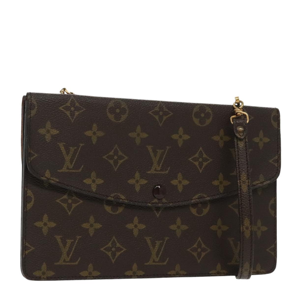 LOUIS VUITTON Monogram Double Rabat Shoulder Bag M51815 LV Auth 98524