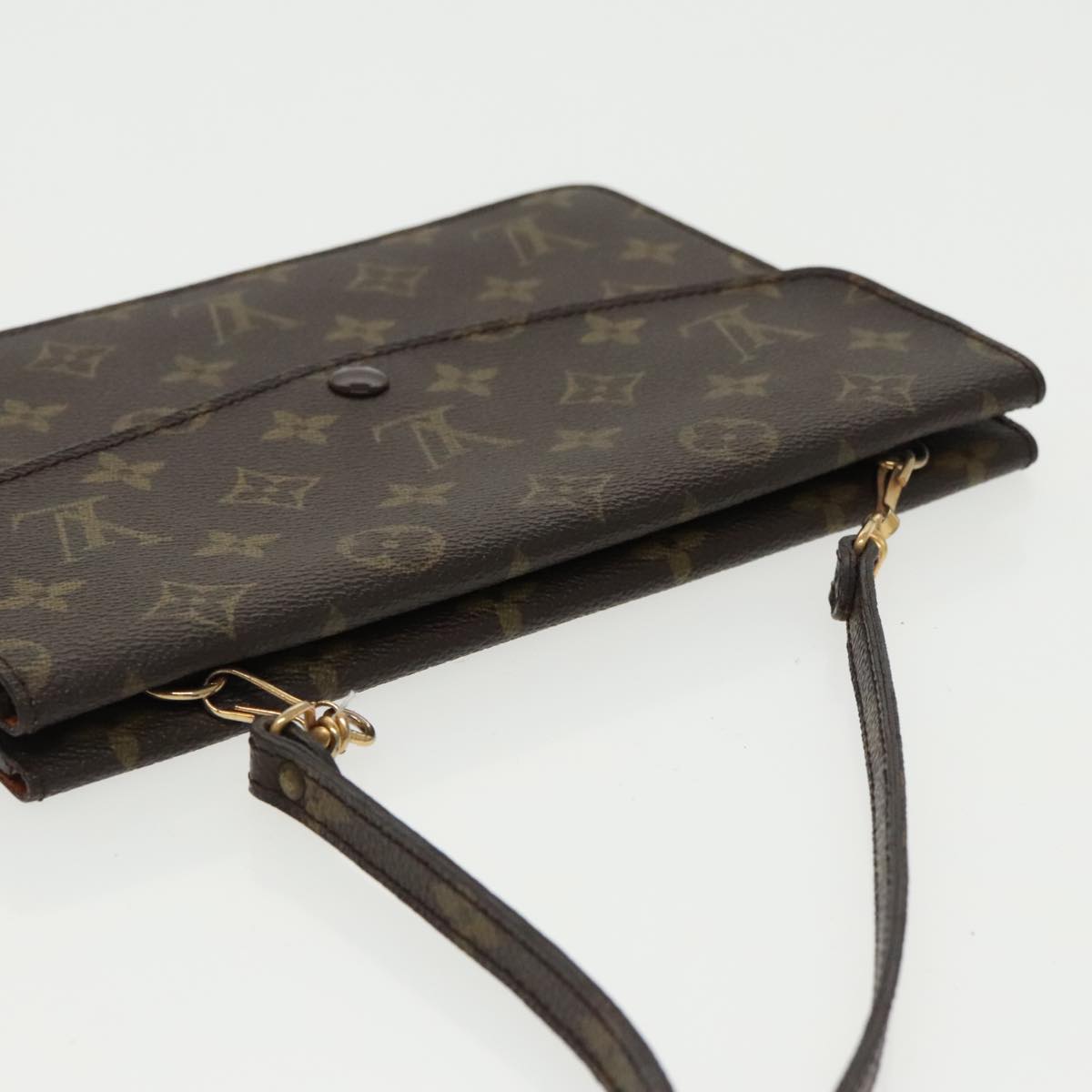 LOUIS VUITTON Monogram Double Rabat Shoulder Bag M51815 LV Auth 98524