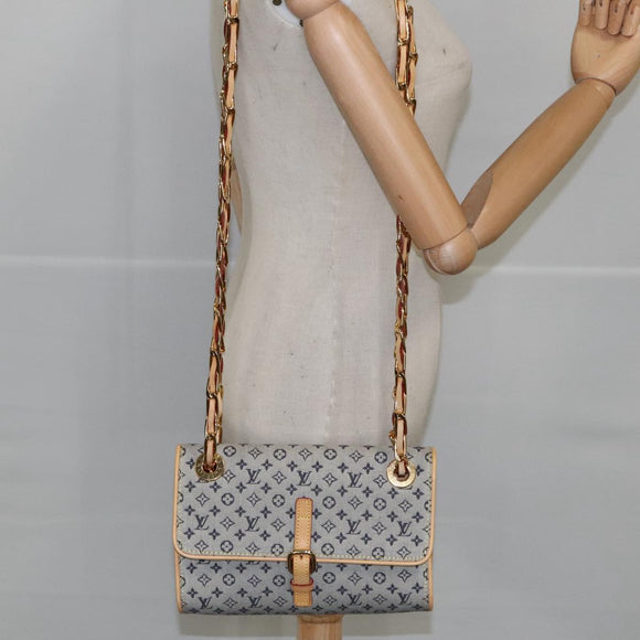 LOUIS VUITTON Monogram Mini Camille Chain Shoulder Bag Blue M92002 Auth 98527SAV