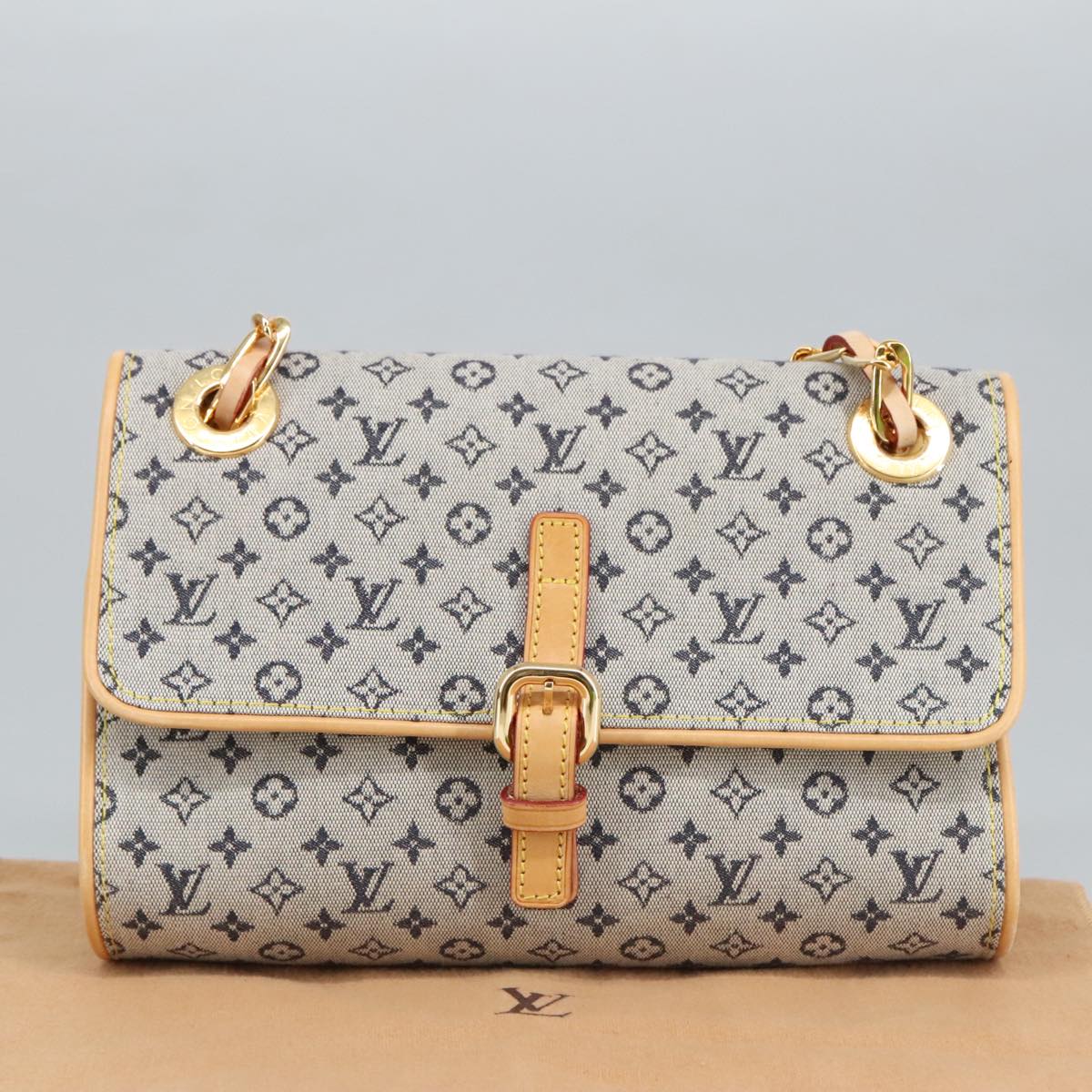 LOUIS VUITTON Monogram Mini Camille Chain Shoulder Bag Blue M92002 Auth 98527A