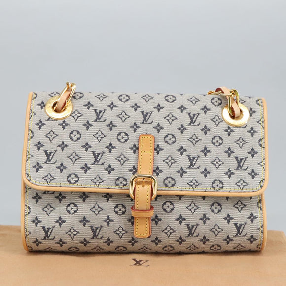 LOUIS VUITTON Monogram Mini Camille Chain Shoulder Bag Blue M92002 Auth 98527SAV