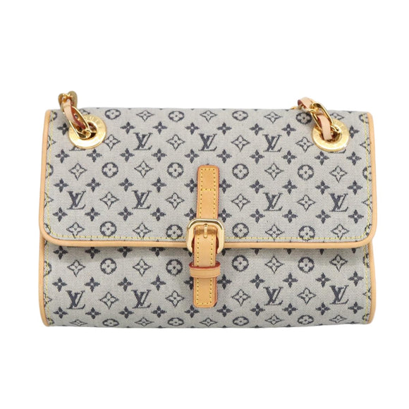 LOUIS VUITTON Monogram Mini Camille Chain Shoulder Bag Blue M92002 Auth 98527SAV