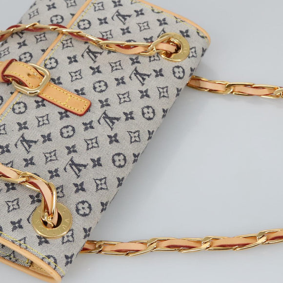 LOUIS VUITTON Monogram Mini Camille Chain Shoulder Bag Blue M92002 Auth 98527SAV