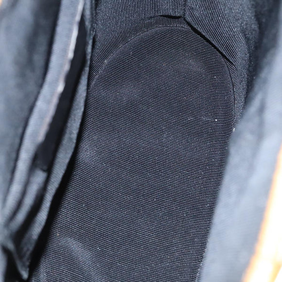 Salvatore Ferragamo Gancini Hand Bag Wicker Beige Gold Auth 98528M