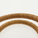 Salvatore Ferragamo Gancini Hand Bag Wicker Beige Gold Auth 98528AM-7