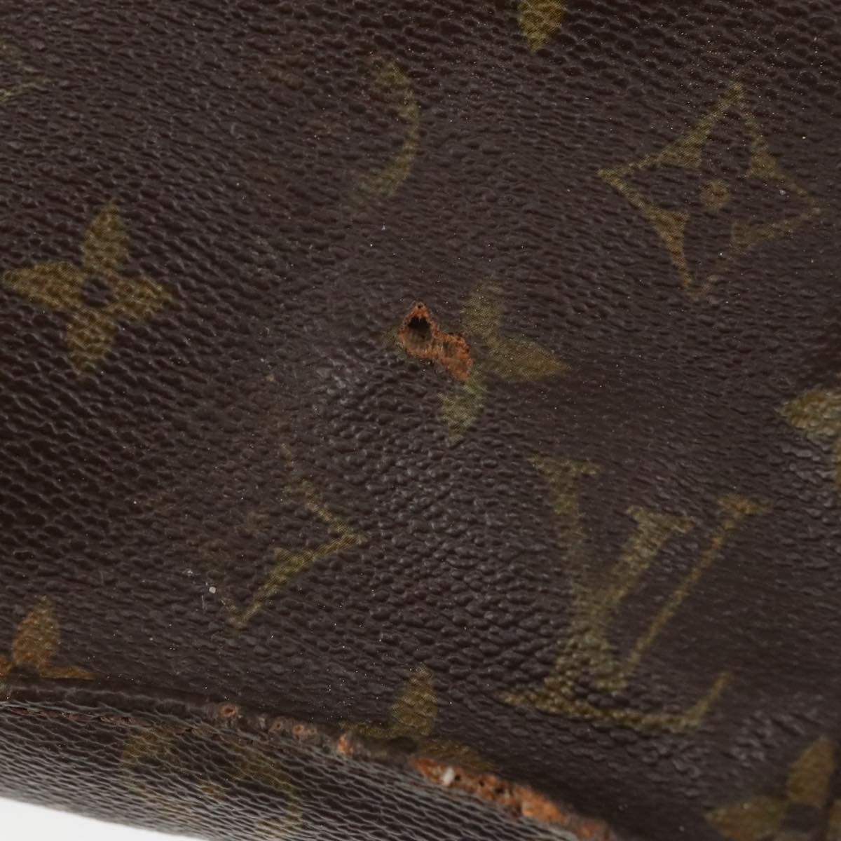 LOUIS VUITTON Monogram Sac Plat Hand Bag M51140 LV Auth 98536