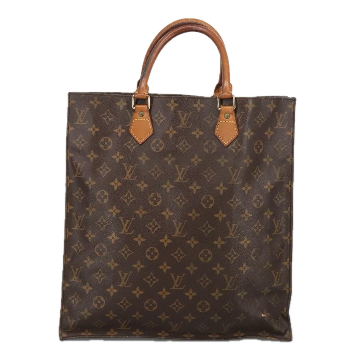 LOUIS VUITTON Monogram Sac Plat Hand Bag M51140 LV Auth 98536 - 0