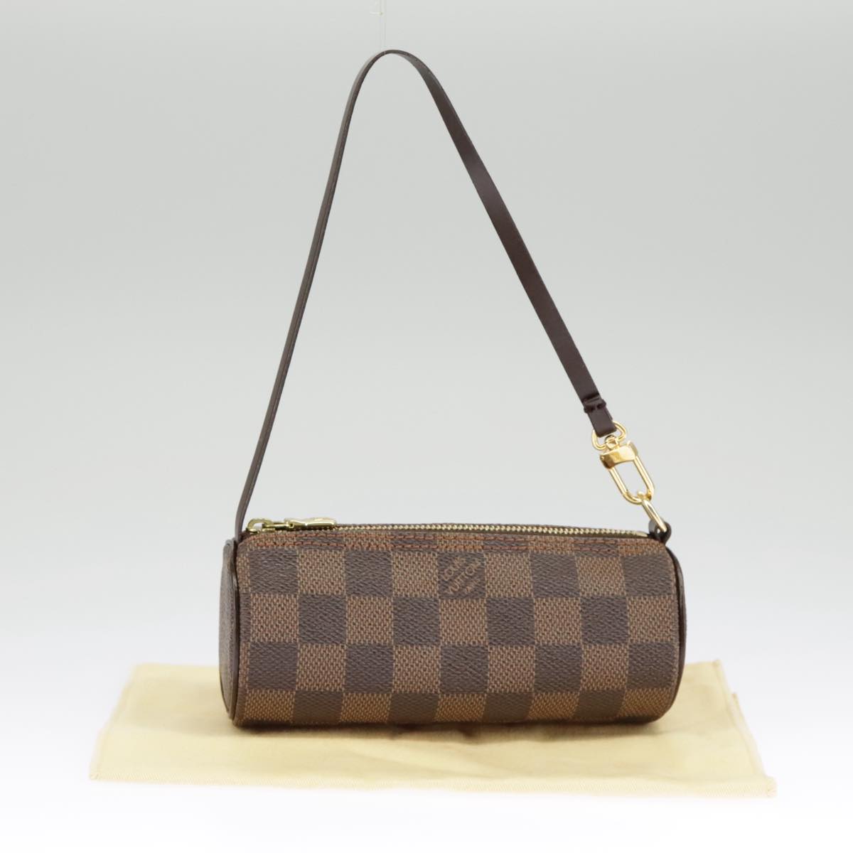 LOUIS VUITTON Damier Ebene Papillon Pouch LV Auth 98544