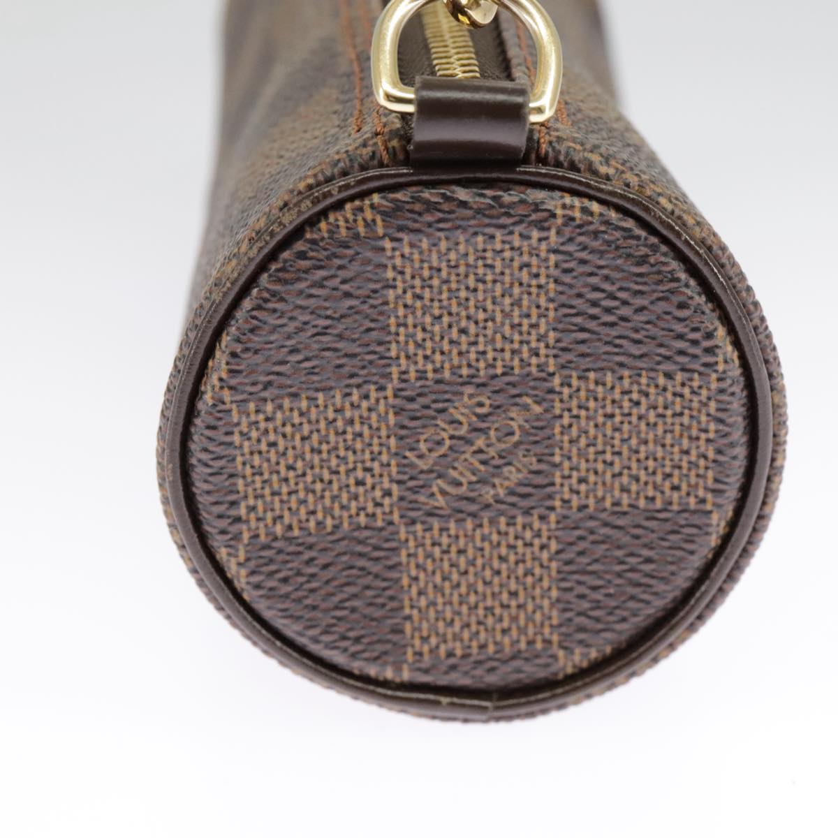 LOUIS VUITTON Damier Ebene Papillon Pouch LV Auth 98544