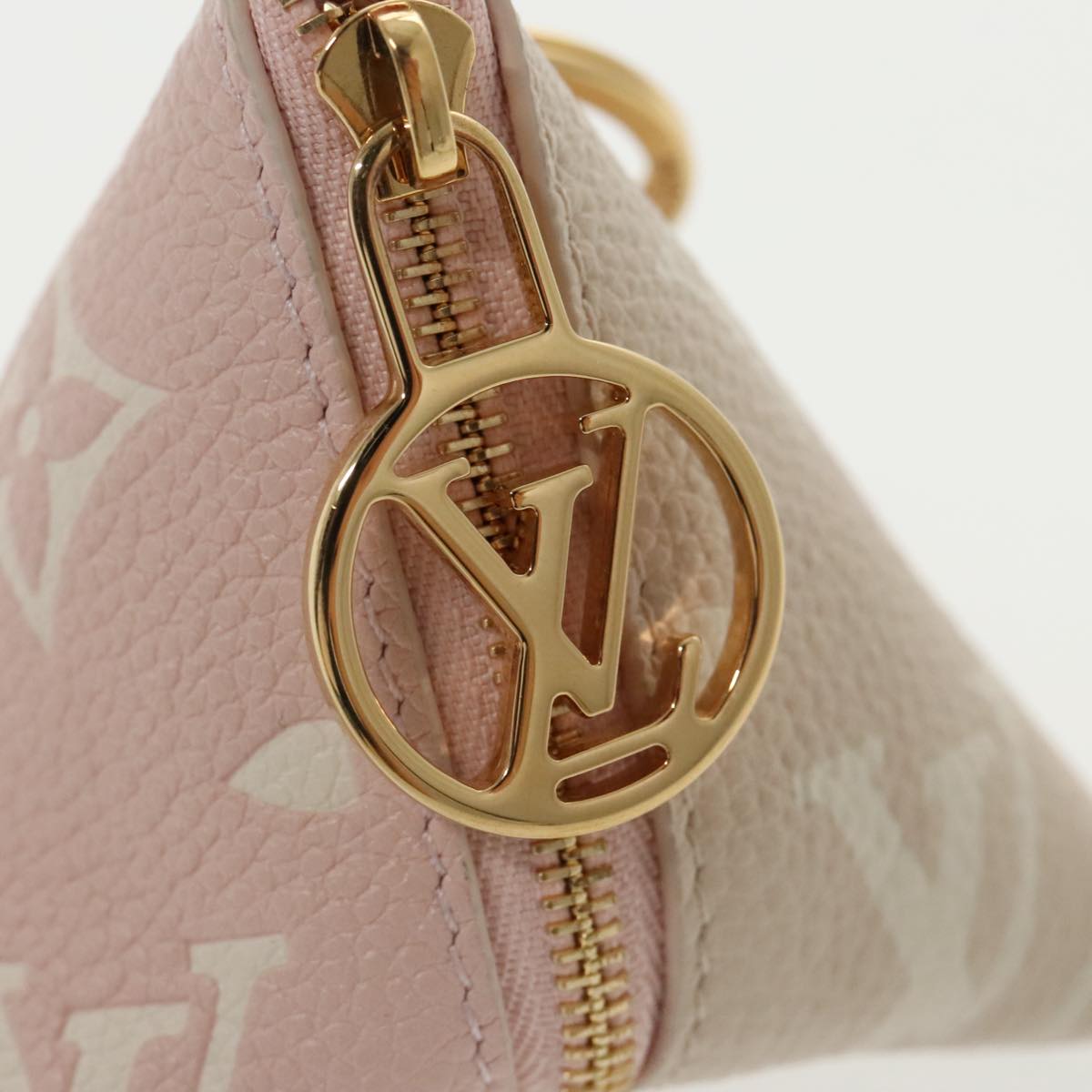 LOUIS VUITTON Monogram Empreinte Berlango Pouch Pink M00669 LV Auth 98558