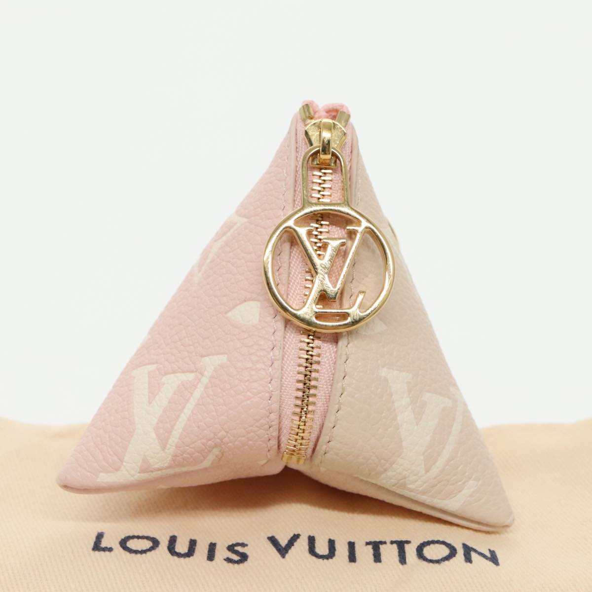 LOUIS VUITTON Monogram Empreinte Berlango Pouch Pink M00669 LV Auth 98558