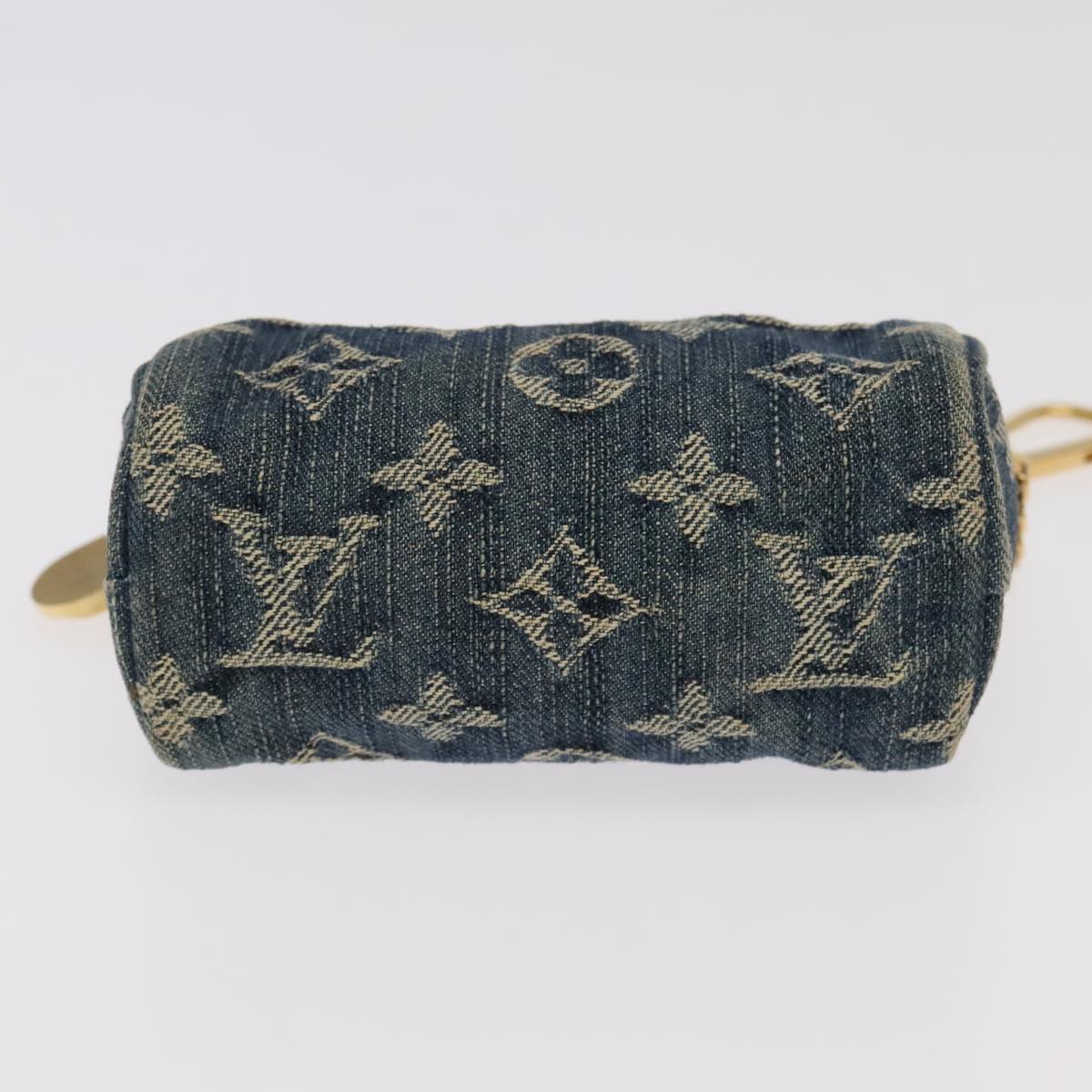 LOUIS VUITTON Monogram Denim Trousse Speedy Pouch Blue M95082 LV Auth 98559