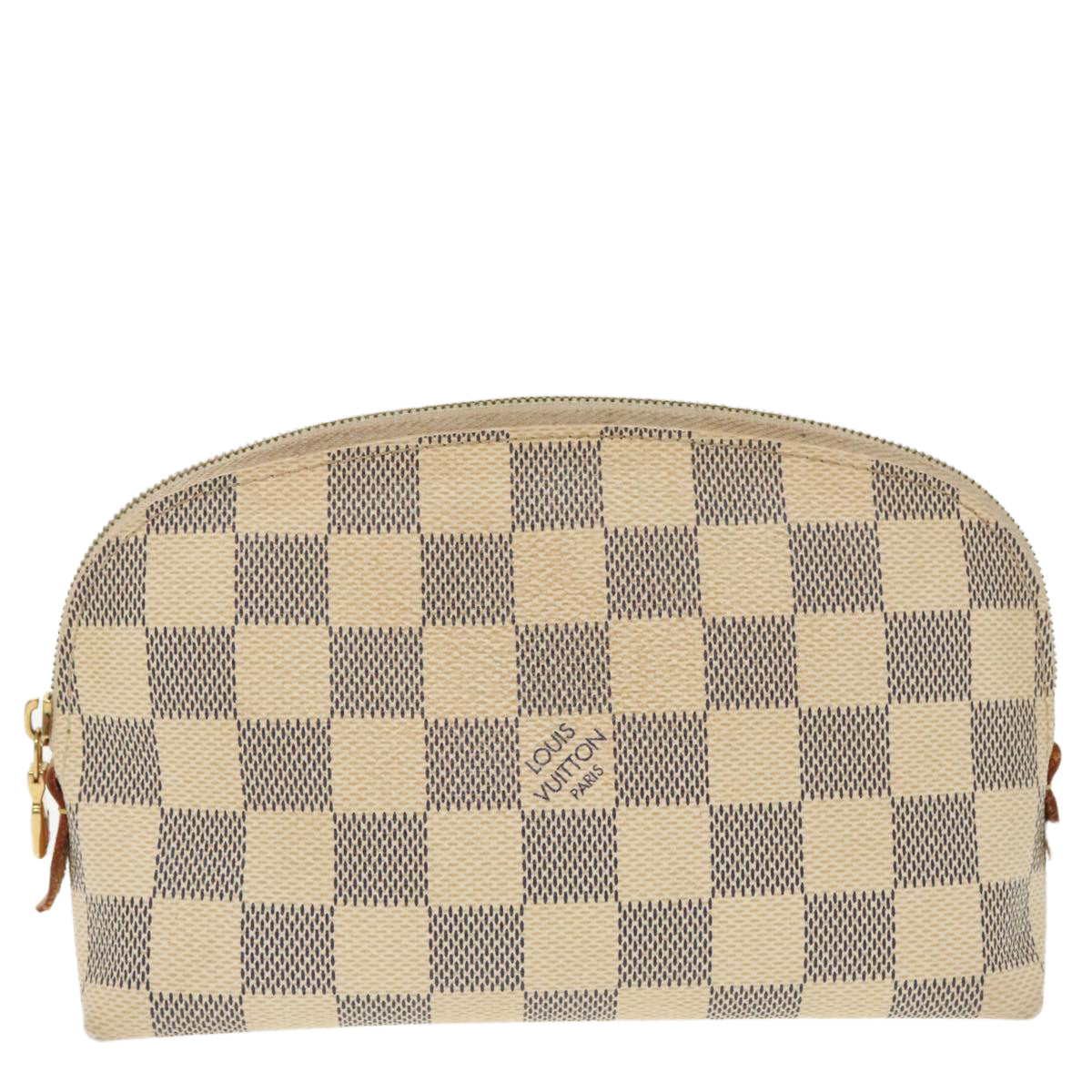 LOUIS VUITTON Damier Azur Pochette Cosmetic PM Pouch N60024 LV Auth 98561