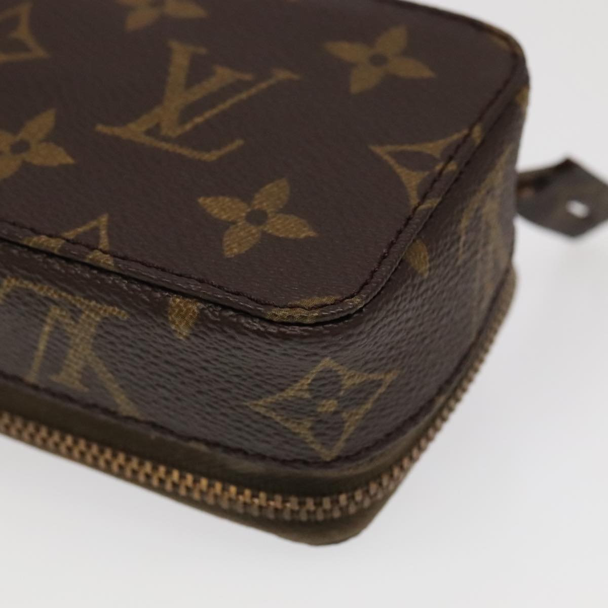 LOUIS VUITTON Monogram Poche Monte Carlo Jewelry Box M47352 LV Auth 98562