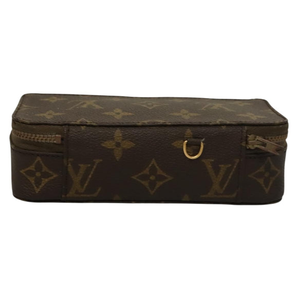 LOUIS VUITTON Monogram Poche Monte Carlo Jewelry Box M47352 LV Auth 98562