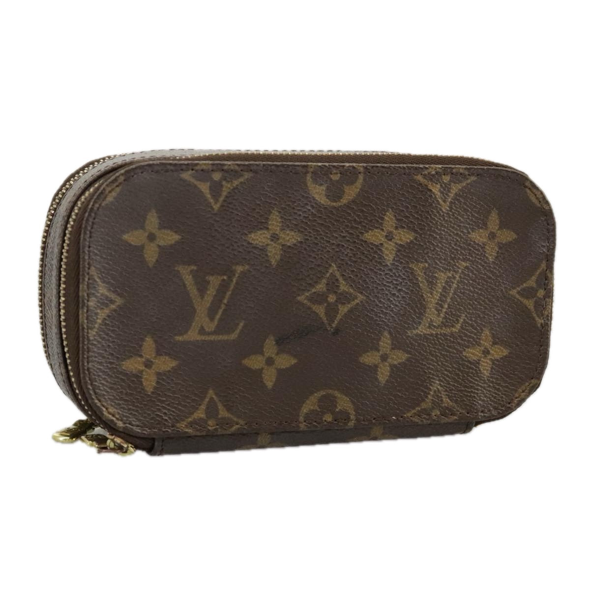 LOUIS VUITTON Monogram Trousse Brush PM Cosmetic Pouch M47510 LV Auth 98572