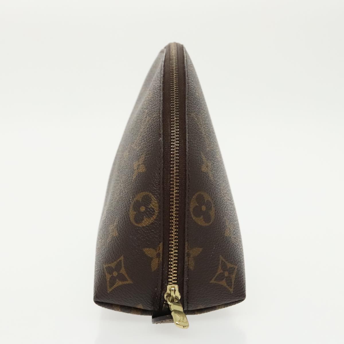 LOUIS VUITTON Monogram Trousse Demi Ronde Cosmetic Pouch M47520 LV Auth 98574