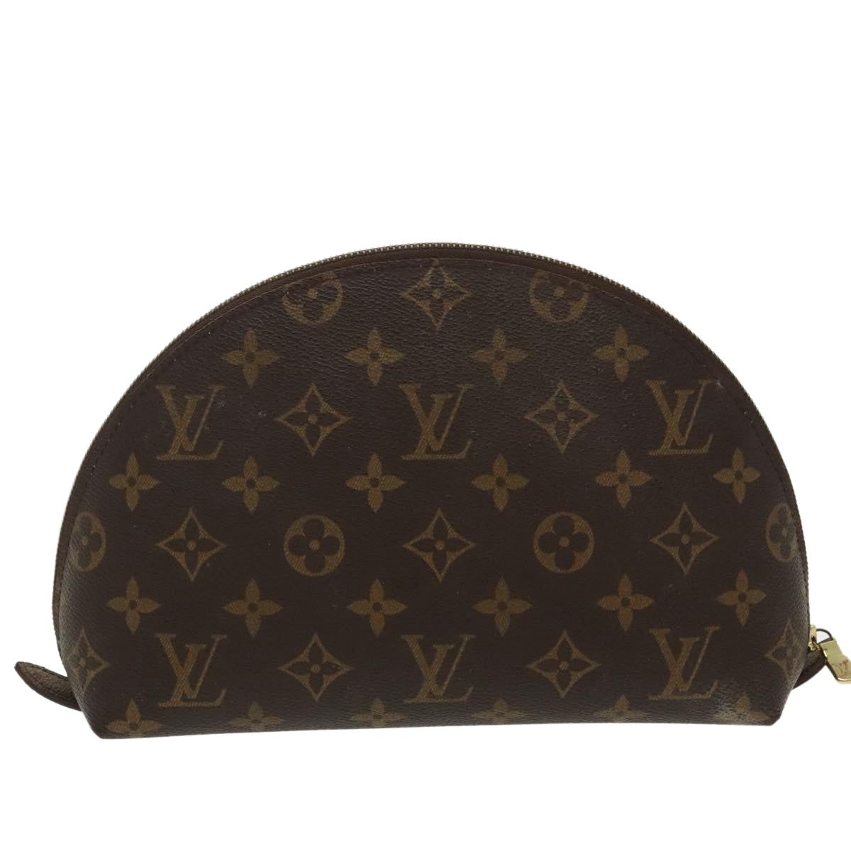 LOUIS VUITTON Monogram Trousse Demi Ronde Cosmetic Pouch M47520 LV Auth 98575 - 0