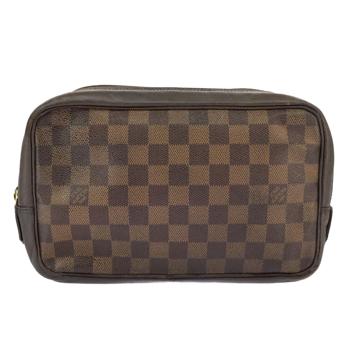 LOUIS VUITTON Damier Ebene Trousse Toilette 25 Clutch Bag N47624 LV Auth 98578