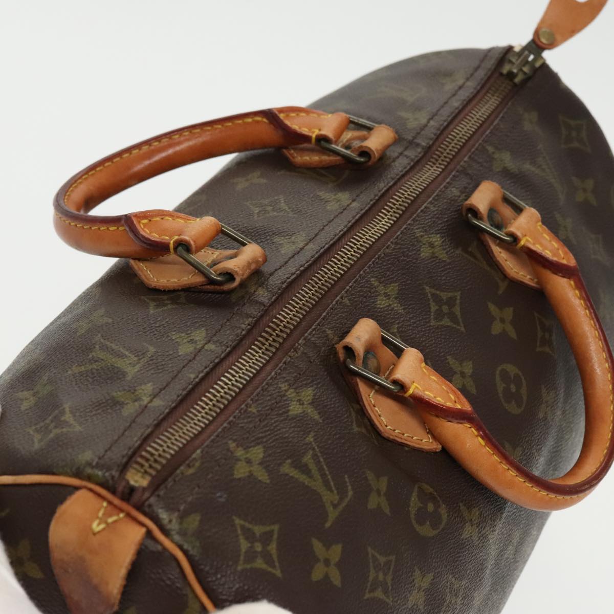 LOUIS VUITTON Monogram Speedy 35 Hand Bag M41524 LV Auth 98579